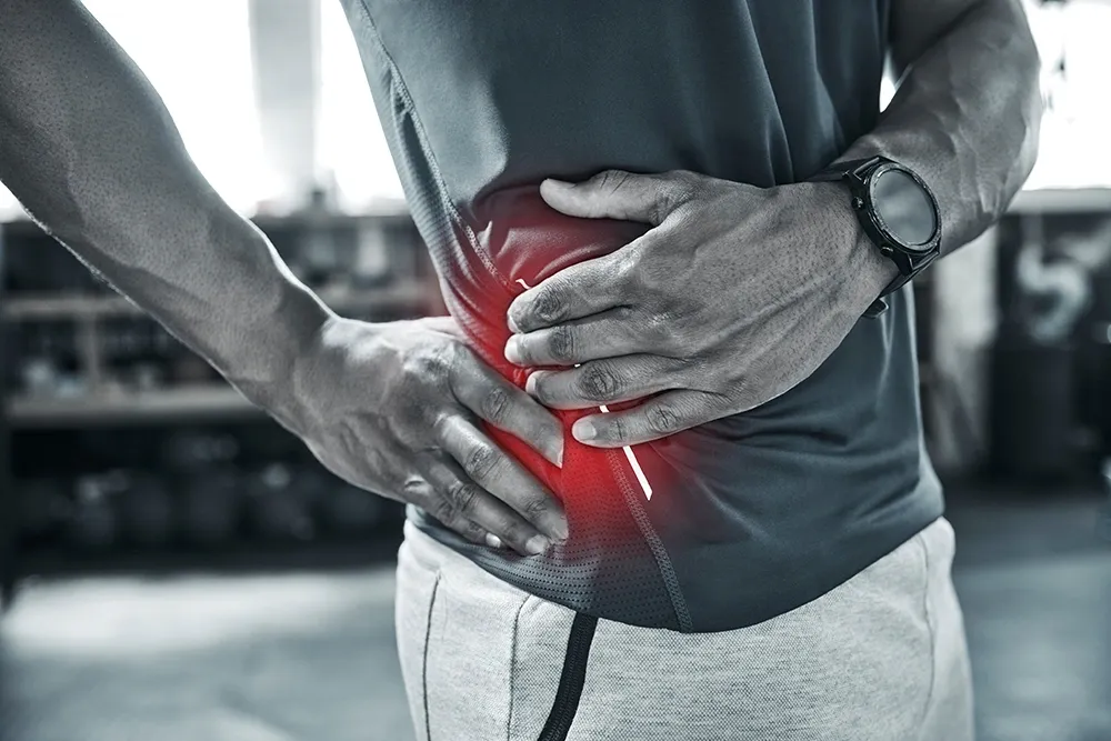 A man suffering from early-stage hip arthritis